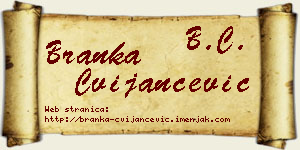 Branka Cvijančević vizit kartica